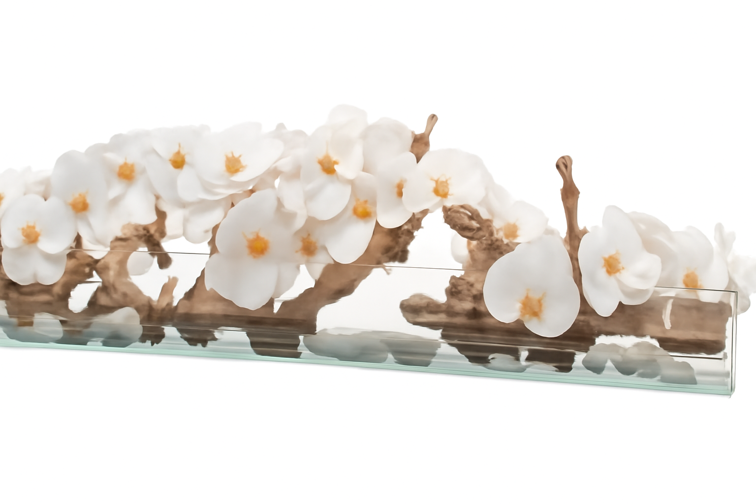 Orchidée artificielle Phalaenopsis 122 cm blanche
