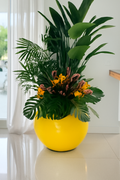 Fleur artificielle Oiseau de Paradis jaune