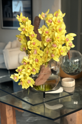 Orchidée artificielle Cymbidium jaune